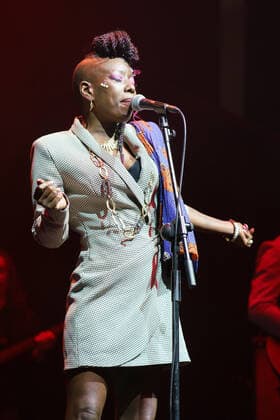 December 26, 2021, Madrid, Spain: Singer Shirley Davis performs during the Madrid Christmas concert at the Conde Duque center in Madrid. Madrid Spain - ZUMAs197 20211226_zaa_s197_043 Copyright: xAtilanoxGarciax