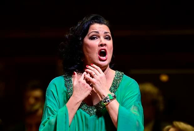 Russian soprano Anna Netrebko and her husband Yusif Eyvazov (not seen) perform during a concert in Municipal House in Prague, Czech Republic, on Monday, December 27, 2021. (CTKxPhoto RomanxVondrous) CTKPhotoP2021122705291  vnd 3