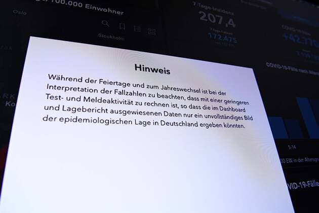 Coronavirus in Germany Covid 19 Dashboard of the Robert Koch Institute 30 12 2021, Robert Koch Institute 7 days incidence 207.4 7 days number of cases 172 475 COVID 19 cases 7 109 182 additions by 42 770 compared to the previous day COVID 19 deaths 111 602 additions by 383 compared to the previous day Note xHDx