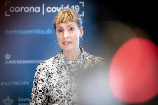 Academic director of the Statens Serum Institut Tyra Grove Krause during the Boerne and the Ministry of Educations press conference on the framework for the childrens return to school, in Eigtveds Pakhus in Copenhagen, Tuesday 4 January 2022, Copenhagen Denmark  Copyright: RitzauxScanpix MadsxClausxRasmussenx cop103 spdk20220104-111709-L