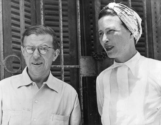 Jean-Paul Sartre (l) and Simone de Beauvoir (r). Dakar, April 1950. 1063_05_Sartre and de Beauvoir