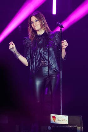 January 9, 2022, Madrid, Spain: Leire Martinez Ochoa of the group La Oreja de Van Gogh performs at the solidarity concert Music with La Palma: Stronger than the volcano at Wizink Center, in Madrid. Madrid Spain - ZUMAs197 20220109_zaa_s197_057 Copyright: xAtilanoxGarciax