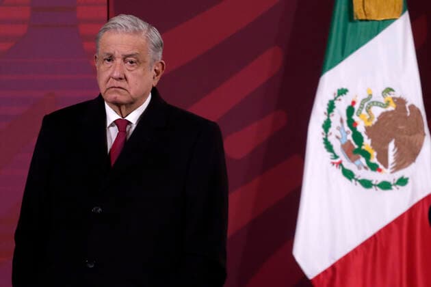MexicoÂ s President Lopez Obrador Briefing Conference MEXICO CITY, MEXICO - JANUARY 10, 2022: Mexican president Andres Manuel Lopez Obrador speaks during his daily briefing conference at the National Palace. On January 10, 2022 in Mexico city, Mexico. (Photo by Luis Barron Eyepix Group). Copyright: xLuisxBarronx xEyepixxGroupx EYEPIXGROUP_LB_10012022_54029