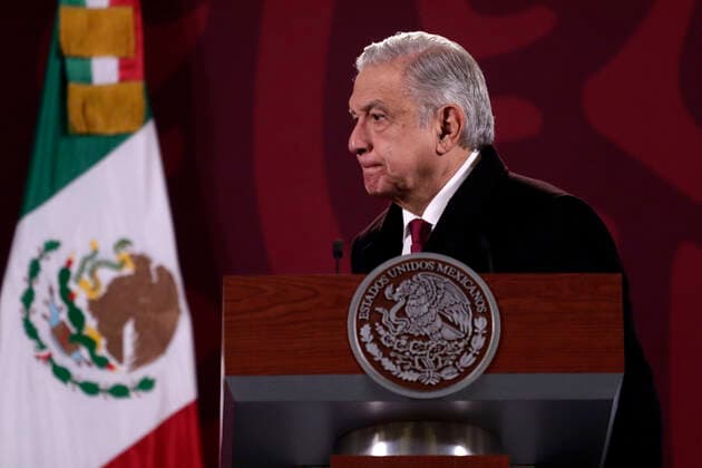MexicoÂ s President Lopez Obrador Briefing Conference MEXICO CITY, MEXICO - JANUARY 10, 2022: Mexican president Andres Manuel Lopez Obrador speaks during his daily briefing conference at the National Palace. On January 10, 2022 in Mexico city, Mexico. (Photo by Luis Barron Eyepix Group). Copyright: xLuisxBarronx xEyepixxGroupx EYEPIXGROUP_LB_10012022_54030