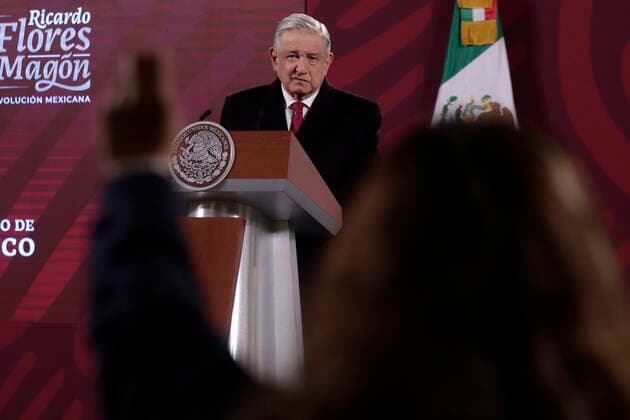 MexicoÂ s President Lopez Obrador Briefing Conference MEXICO CITY, MEXICO - JANUARY 10, 2022: Mexican president Andres Manuel Lopez Obrador speaks during his daily briefing conference at the National Palace. On January 10, 2022 in Mexico city, Mexico. (Photo by Luis Barron Eyepix Group). Copyright: xLuisxBarronx xEyepixxGroupx EYEPIXGROUP_LB_10012022_54023