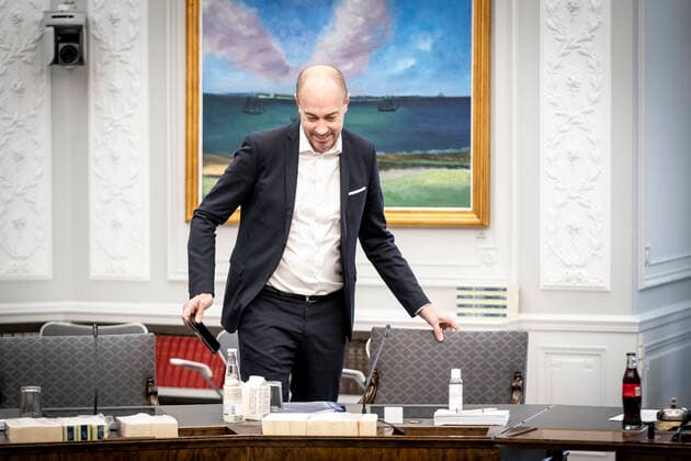 Minister of Health Magnus Heunicke S during open consultation in the Parliaments Health Committee with the Minister of Health at Christiansborg, Tuesday 11 January 2022, Copenhagen Denmark  Copyright: RitzauxScanpix MadsxClausxRasmussenx cop101 spdk20220111-144821-L