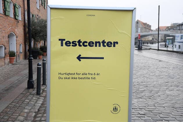 Copenhagen Denmark. 12 January 2021 People walk to Covid-19 quick test center in danish capital Copenhagen Denmark (Photo..Francis Joseph Dean Dean Pictures)