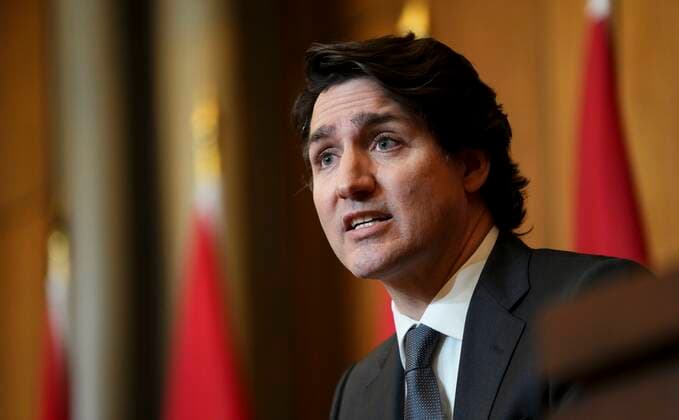 January 12, 2022, Ottawa, Ontario, CANADA: Prime Minister Justin Trudeau speaks during a press conference in Ottawa on Wednesday, Jan. 12, 2022. Ottawa CANADA  - ZUMAc35_ 20220112_zaf_c35_018 Copyright: xSeanxKilpatrickx