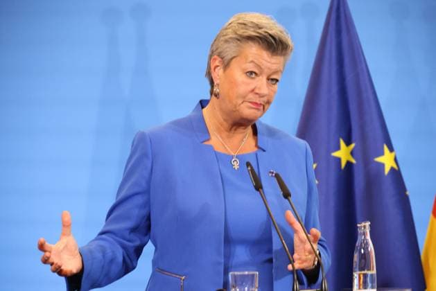 Bundesinnenministerin Nancy Faeser 14.01.2022, Berlin, Bundesinnenministerium, Bundesinnenministerin Nancy Faeser die EU-Kommissarin Ylva Johannson Sweden im Bundesministerium des Inneren. Berlin Berlin Germany *** Federal Minister of the Interior Nancy Faeser 14 01 2022, Berlin, Federal Ministry of the Interior, Federal Minister of the Interior Nancy Faeser the EU Commissioner Ylva Johannson Sweden in the Federal Ministry of the Interior Berlin Berlin Germany
