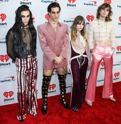 iHeartRadio ALTer EGO 2022 Ethan Torchio, Damiano David, Victoria De Angelis and Thomas Raggi of Maneskin attend the iHeartRadio ALTer EGO 2022 held at The Forum on January 15, 2022 in Inglewood, Los Angeles, California, United States. Inglewood California United States  Copyright: xImagexPressxAgencyx originalFilename: collin-iheartra220116_npW5t.jpg