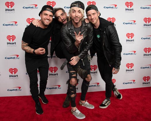 15 January 2022 - Los Angeles, California - (L-R) Rian Dawson, Jack Barakat, Alex Gaskarth, and Zack Merrick of All Time Low. iHeartRadio ALTer EGO presented by Capital One. Photo Credit: Billy Bennight AdMedia 276299 2022-01-15 Caliofrnia Inglewood  Copyright: xAdMediax STAR_276299_024