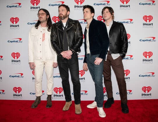 15 January 2022 - Los Angeles, California - (L-R) Nathan Followill, Caleb Followill, Jared Followill, and Matthew Followill of Kings Of Leon. iHeartRadio ALTer EGO presented by Capital One. Inglewood USA - ZUMAa123 20220115_zaa_a123_006 Copyright: xBillyxBennightx