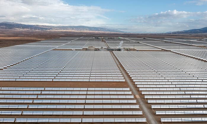 IMAGO Nature: Unsere Erde, Energiequellen, Solarthermie Energy industry Solar thermal power plant Aerial view of The Andasol Solar Power Plant in Andalusia Spain Aldeire Provinz Granada Spanien