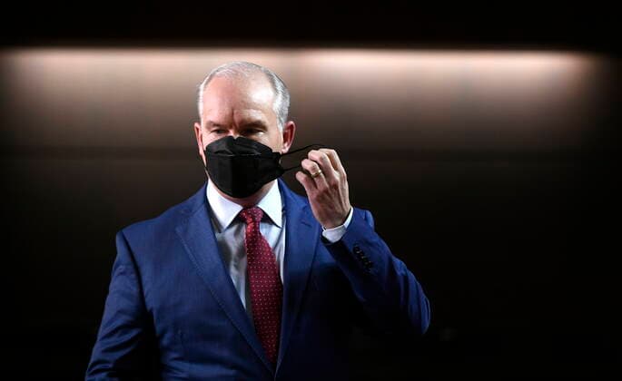 January 17, 2022, Ottawa, ON, CAN: Conservative Leader Erin O Toole arrives for a news conference in Ottawa on Monday, Jan. 17, 2022. Ottawa CAN  - ZUMAc35_ 20220117_zaf_c35_070 Copyright: xJustinxTangx
