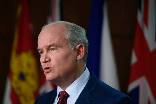 January 17, 2022, Ottawa, ON, CAN: Conservative Leader Erin O Toole speaks during a news conference in Ottawa on Monday, Jan. 17, 2022. Ottawa CAN  - ZUMAc35_ 20220117_zaf_c35_071 Copyright: xJustinxTangx