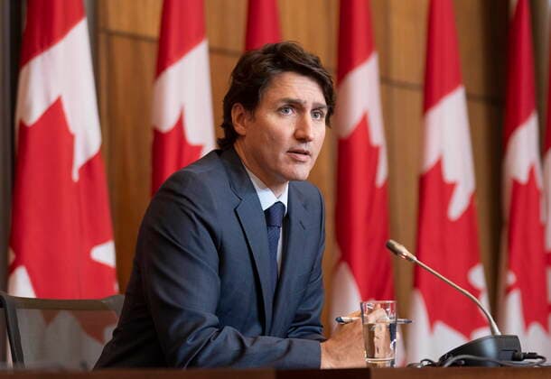 January 19, 2022, Ottawa, ON, Canada: Canadian Prime Minister Justin Trudeau speaks during a news conference, Wednesday, Jan. 19, 2022 in Ottawa. Ottawa Canada  - ZUMAc35_ 20220119_zaf_c35_015 Copyright: xAdrianxWyldx