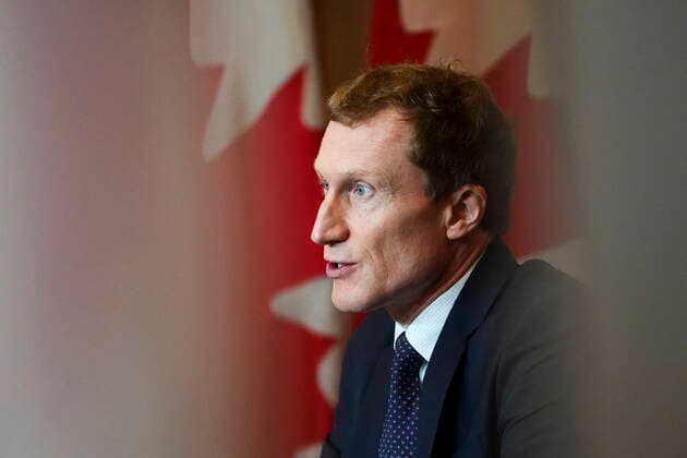 Kanada, Marc Miller, Minister für indigene Beziehungen, Pressekonferenz in Ottawa January 20, 2022, Ottawa, ON, Canada: Minister of Crown-Indigenous Relations Marc Miller speaks during a press conference in Ottawa on Thursday, Jan. 20, 2022. Ottawa Canada  - ZUMAc35_ 20220120_zaf_c35_007 Copyright: xSeanxKilpatrickx