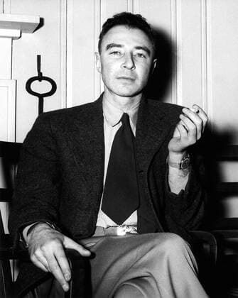 Julius Robert Oppenheimer(April 22, 1904 February 18, 1967) was an American theoretical physicist and professor of physics at the University of California, Berkeley. He is among the persons who are often called the father of the atomic bomb for their role in the Manhattan Project, the World War II project that developed the first nuclear weapons. The first atomic bomb was detonated on July 16, 1945, in the Trinity test in New Mexico; Oppenheimer remarked later that it brought to mind words from the Bhagavad Gita: Now I am become Death, the destroyer of worlds .<br ><br > After the war he became a chief advisor to the newly created United States Atomic Energy Commission and used that position to lobby for international control of nuc Supplier:xCPAxMediaxCo.xLtd. 1060_05_cpa0029674