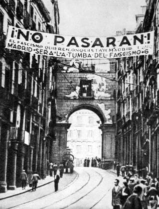 The Spanish Civil War was fought from 17 July 1936 to 1 April 1939 between the Republicans, who were loyal to the democratically elected Spanish Republic, and the Nationalists, a rebel group led by General Francisco Franco. The Nationalists prevailed, and Franco ruled Spain for the next 36 years, from 1939 until his death in 1975.<br ><br > The Nationalists advanced from their strongholds in the south and west, capturing most of Spain s northern coastline in 1937. They also besieged Madrid and the area to its south and west for much of the war. Capturing large parts of Catalonia in 1938 and 1939, the war ended with the victory of the Nationalists and the exile of thousands of leftist Spaniards, many of whom fled to refugee camps in souther Supplier:xCPAxMediaxCo.xLtd. 1060_05_cpa0026493
