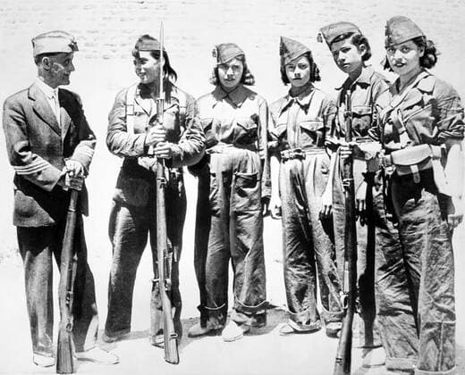 The Spanish Civil War was fought from 17 July 1936 to 1 April 1939 between the Republicans, who were loyal to the democratically elected Spanish Republic, and the Nationalists, a rebel group led by General Francisco Franco. The Nationalists prevailed, and Franco ruled Spain for the next 36 years, from 1939 until his death in 1975.<br ><br > The Nationalists advanced from their strongholds in the south and west, capturing most of Spain s northern coastline in 1937. They also besieged Madrid and the area to its south and west for much of the war. Capturing large parts of Catalonia in 1938 and 1939, the war ended with the victory of the Nationalists and the exile of thousands of leftist Spaniards, many of whom fled to refugee camps in souther Supplier:xCPAxMediaxCo.xLtd. 1060_05_cpa0026543