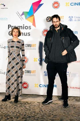 Mercedes Gamero und Dani de la Torre bei der Verleihung der Premios Cygnus 2022, de Cine Solidario y de Valores in der Universität Alcala. Alcala de Henares, 20.01.2022 Mercedes Gamero, Dani de la Torre  Foto:xDyDxFotografosx xFuturexImage