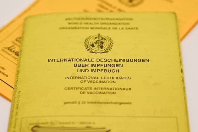 Stock and Icon Images I 20 01 2022 Health Certificate for Proof of Vaccinations Vaccination Certificate, International Certificate of Vaccinations and Vaccination Book, Vaccination Certificate, Comirnaty, Moderna, Biontech, Johnson Johnson, 2G, 2G , 3G, 3G Hamburg Neugraben Hamburg Germany Copyright: xLobeca FelixxSchlikisx