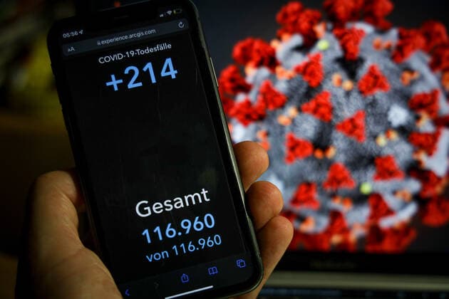 Coronavirus in Germany Covid 19 Robert Koch Institute dashboard 25 01 2022 Robert Koch Institute 7 days incidence 894.3 7 days number of cases 743 684 COVID 19 cases 8 871 795 addition by 126 955 compared to previous day COVID 19 deaths 116 960 addition by 214 compared to previous day