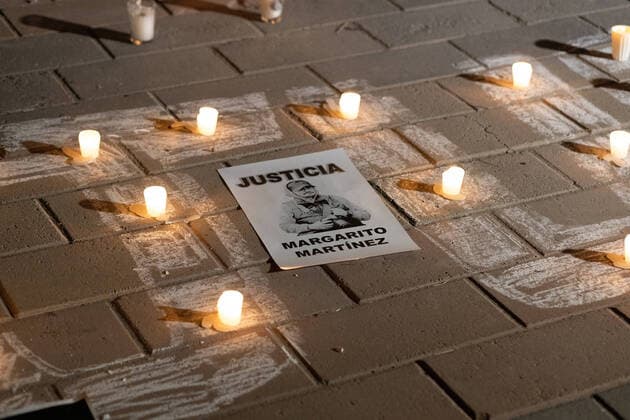 Mexico: JournalistsAtRisk protest Mexican journalists protest the murder of 3 reporters in the first month of the year, Margarito Martinez, an independent photographer, was murdered on January 17 outside his home, journalist Lourdes Maldonado was murdered on January 23 outside his home, journalist Jose Luis Gamboa was assassinated on January 15 in Veracruz. Juarez Chihuahua Mexico Copyright: DavidxPeinado