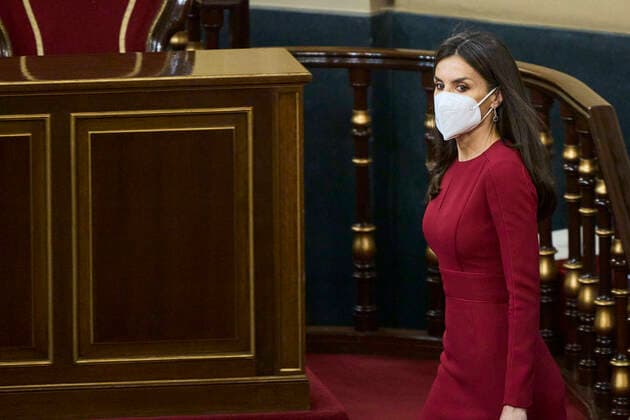 27-01-2022 Madrid Queen Letizia attend the presentation of the 13rd edition of the Luis Carandell awards for parliamentary journalism at the Senate palace in Madrid. Luis Carandell (1929-2002) was a Spanish journalist and writer. No Spain Â  Copyright: xPPEx