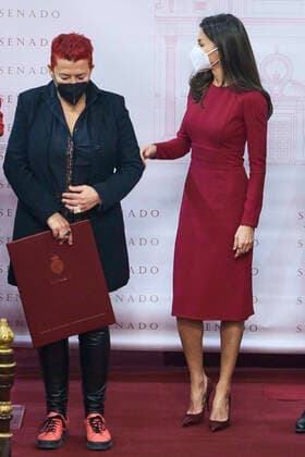 27-01-2022 Madrid Queen Letizia attend the presentation of the 13rd edition of the Luis Carandell awards for parliamentary journalism at the Senate palace in Madrid. Luis Carandell (1929-2002) was a Spanish journalist and writer. No Spain Â  Copyright: xPPEx