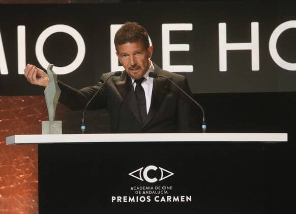 January 30, 2022 malaga The Malaga born actor Antonio Banderas has received the Carmen de Honor Award in the first edition of these awards of the Andalusian Film Academy, the gala held at the Cervantes Theatre in Malaga Cordon Press  lorenzocarnero Cordonpress