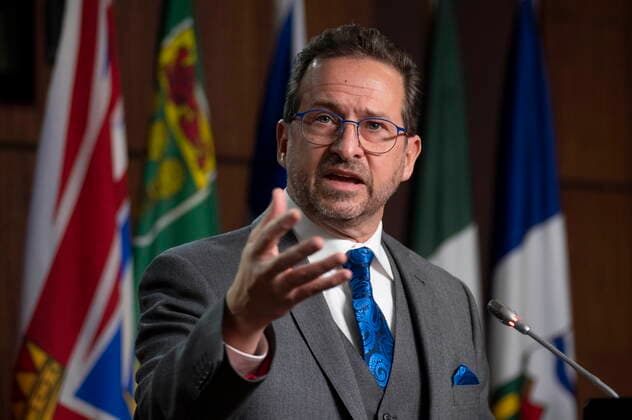 February 1, 2022, Ottawa, ON, Canada: Bloc Quebecois Leader Yves-Francois Blanchet speaks during a news conference, Tuesday, February 1, 2022 in Ottawa. Ottawa Canada  - ZUMAc35_ 20220201_zaf_c35_020 Copyright: xAdrianxWyldx