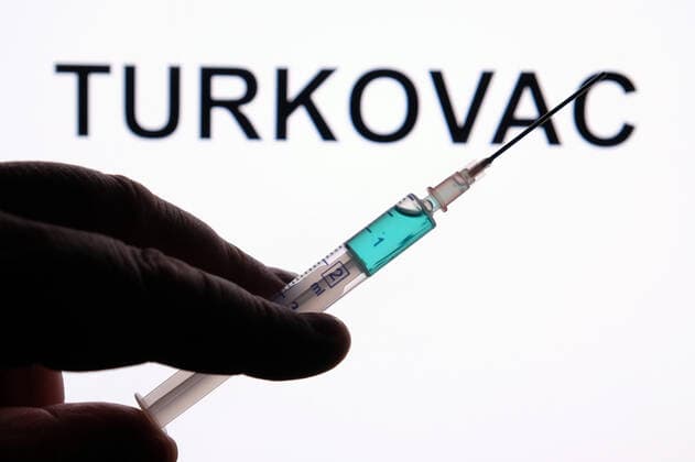 Turkovac icon image Covid 19 vaccine can with syringe Corona vaccine