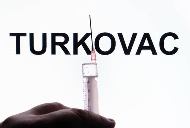 Turkovac icon image Covid 19 vaccine can with syringe Corona vaccine