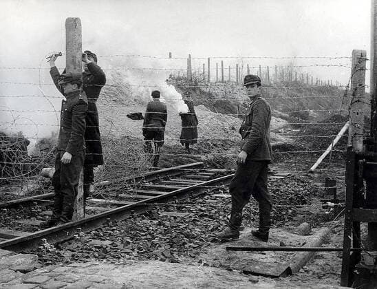 12 3 1961 - Volkspolizei Closing Down Train Tracks After 25 People Escaped Two Days Earlier 1062_16_M_-13369-
