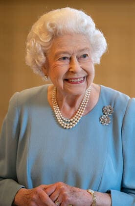 . 05 02 2022. Sandringham, United Kingdom. Queen Elizabeth II at a reception at Sandringham House in Norfolk, United Kingdom, on the eve of Accession Day, when she will mark 70 years on the throne.  xi-Imagesx xPoolx IIM-23075-0033