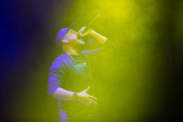 Entertainment Bilder des Tages Spain: MC Nach (Ignacio Fornés) live show MC Nach (Ignacio Fornés) during his live show in Madrid included in Inverfest 2022 agenda at Teatro Circo Price in Madrid. February 5th 2022. Madrid Madrid Spain Copyright: JuanxCarlosxGarcíaxMate
