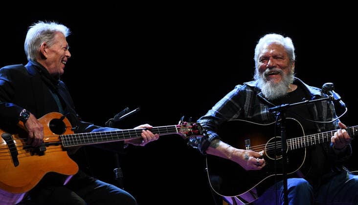 February 8, 2022, Orlando, Florida, United States: Jack Casady (L) and Jorma Kaukonen of Hot Tuna perform at The Plaza Live in Orlando. Casady and Kaukonen are founding members of the psychedelic rock band, Jefferson Airplane. Orlando United States - ZUMAs197 20220208_zaa_s197_338 Copyright: xPaulxHennessyx