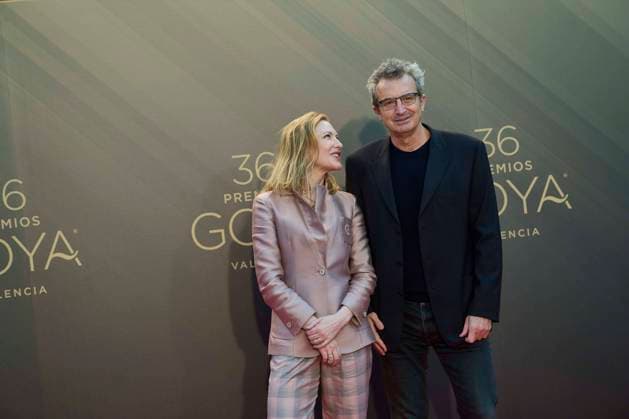 February 12, 2022, Madrid, Madrid, Spain: Cate Blanchett, Mariano Barroso attends a photocall as winner of International Goya Award 2022 during 36th Goya Awards at Palau de les Arts Reina SofoÂ­a on February 12, 2022 in Valencia, Spain Madrid Spain - ZUMAg15_ 20220212_zaf_g15_025 Copyright: xJackxAbuinx