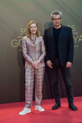 February 12, 2022, Madrid, Madrid, Spain: Cate Blanchett, Mariano Barroso attends a photocall as winner of International Goya Award 2022 during 36th Goya Awards at Palau de les Arts Reina SofoÂ­a on February 12, 2022 in Valencia, Spain Madrid Spain - ZUMAg15_ 20220212_zaf_g15_026 Copyright: xJackxAbuinx