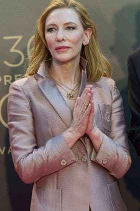 February 12, 2022, Madrid, Madrid, Spain: Cate Blanchett attends a photocall as winner of International Goya Award 2022 during 36th Goya Awards at Palau de les Arts Reina SofoÂ­a on February 12, 2022 in Valencia, Spain Madrid Spain - ZUMAg15_ 20220212_zaf_g15_032 Copyright: xJackxAbuinx