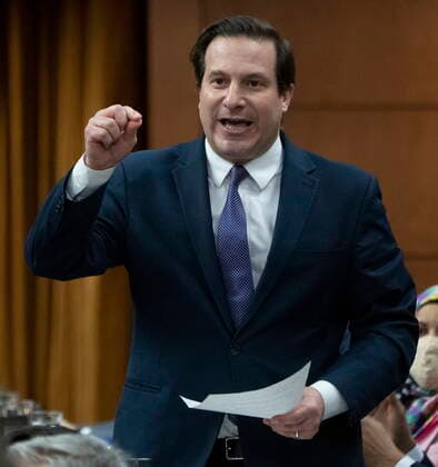 February 14, 2022, Ottawa, ON, Canada: Public Safety Minister Marco Mendicino rises during Question Period, Monday, February 14, 2022 in Ottawa. Ottawa Canada  - ZUMAc35_ 20220214_zaf_c35_137 Copyright: xAdrianxWyldx