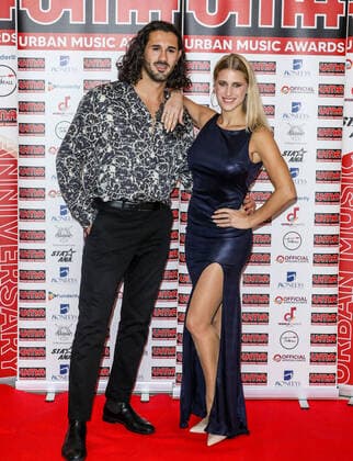 February 14, 2022, London, United Kingdom: Graziano Di Prima and Giada Lini attend the Urban Music Awards 2022 at Porchester Hall in London. London United Kingdom - ZUMAs197 20220214_zaa_s197_434 Copyright: xBrettxCovex