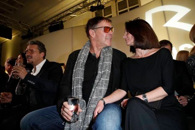 Sascha Hehn mit Freundin Gloria Krass RODENSTOCK Eye Wear Show am 12. Januar 2018 im m Haus der Kunst in München *** Sascha Hehn with Girlfriend Gloria Krass Rodenstock Eye Wear Show on 12 January 2018 at M House the Art in Munich Copyright: xVISTAPRESSx xG.xChlebarov