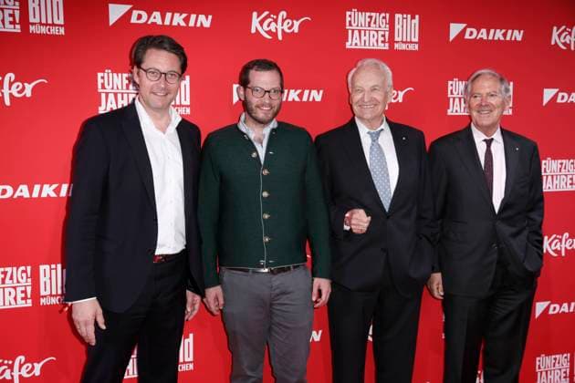 Andreas Scheuer, Julian Reichelt, Edmund Stoiber, Roland Berger Aufschlag bei BILD - BILD MÜNCHEN wird 50! am 3. Mai 2018 in MTTC Iphitos München *** Andreas scouring, Julian Reichelt, Edmund Stoiber, Roland Berger Supplement at Picture Picture Munich will 50 on 3 May 2018 in MTTC Iphitos Munich Copyright: xVISTAPRESSx xG.xChlebarov