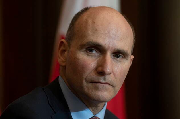 February 15, 2022, Ottawa, ON, Canada: Health Minister Jean-Yves Duclos is seen during a news conference, Tuesday, Feb. 15, 2022 in Ottawa. Ottawa Canada  - ZUMAc35_ 20220215_zaf_c35_151 Copyright: xAdrianxWyldx