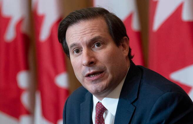 February 15, 2022, Ottawa, ON, Canada: Public Safety Minister Marco Mendicino speaks during a news conference, Tuesday, Feb. 15, 2022 in Ottawa. Ottawa Canada  - ZUMAc35_ 20220215_zaf_c35_153 Copyright: xAdrianxWyldx