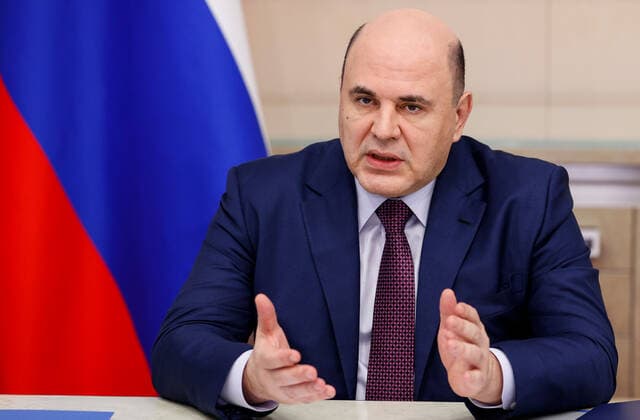 MOSCOW, RUSSIA â€“ FEBRUARY 16, 2022: Russia s Prime Minister Mikhail Mishustin chairs a meeting of the Presidium of the Government Coordination Council to Control the Incidence of the Novel Coronavirus Infection in Russia via video link from the House of the Government. Dmitry Astakhov POOL TASS  TS1239DF