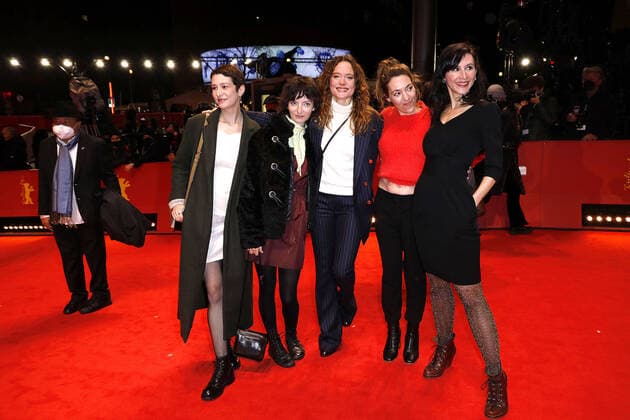 Aude Mathieu, Larissa Corriveau, Anne Ratte Polle, Marie Claude Guerin and Laure Giappiconi arriving for the Closing Ceremony at the Berlinale Palast of the International Film Festival Berlinale on 16 02 2022 in Berlin Berlinale 2022 Closing Ceremony Closing Ceremony