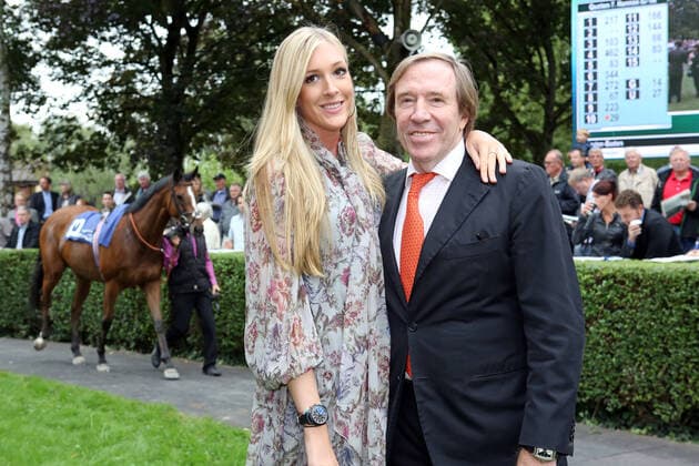 Guenter Netzer mit Tochter Alana Netzer Longin Grosser Preis von Baden am 2. September 2012 bei der Internationalen Galopprennbahn in Iffezheim *** Guenter Netzer with Subsidiary Alana Netzer Longin Big Price from Bathing on 2 September 2012 at the International Racecourse in Iffezheim Copyright: xVISTAPRESS FrankxSorge